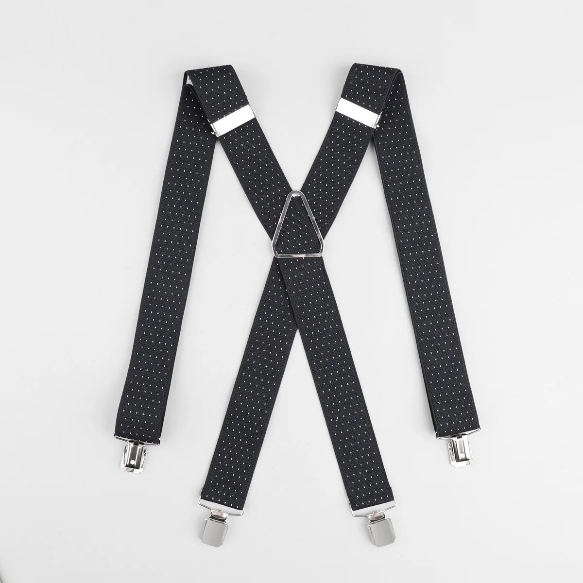 Stylish mens suspenders elastic white dot suspenders 250515
