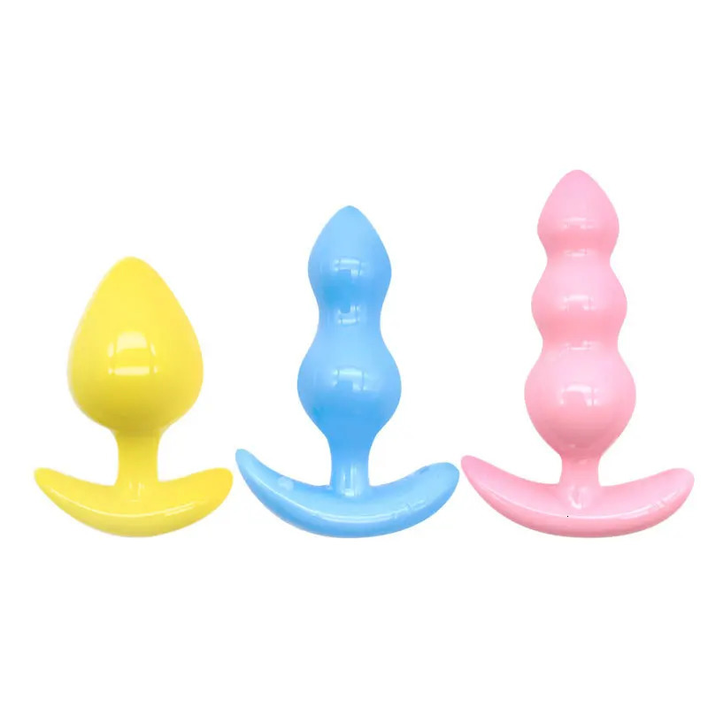 3Pcs TPE Anal Plug Set Beginner to Advanced Soft Tapered Anal Plugs Penetration Anal Waterproof Body-Safe Easy to Clean 250515