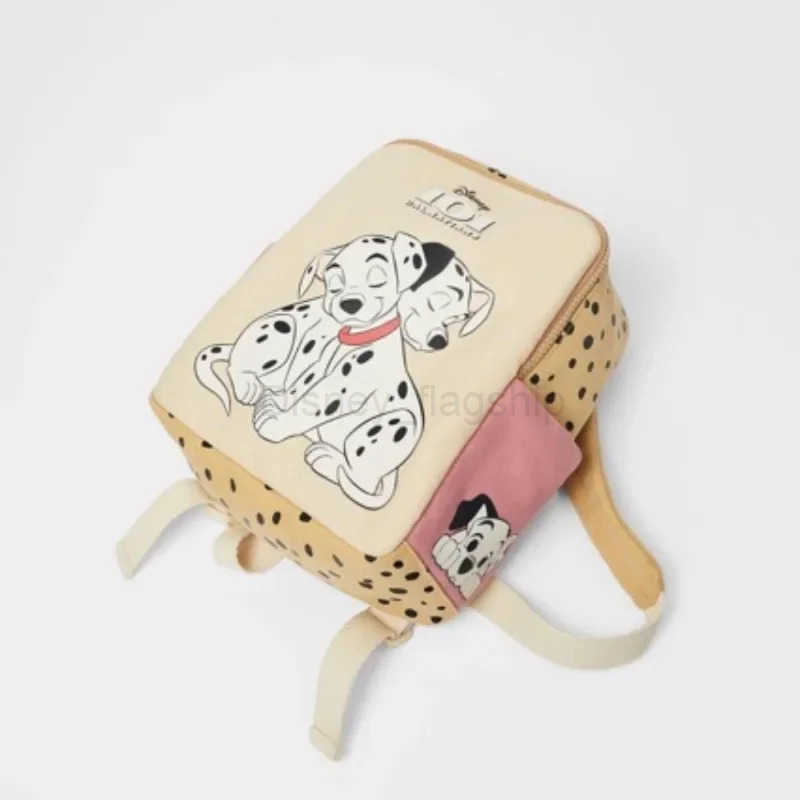 Disney 2025 New Disney Co-branded Dalmatian Backpack Childrens School Bag Student Backpack Womens Shoulder BagXJ250515