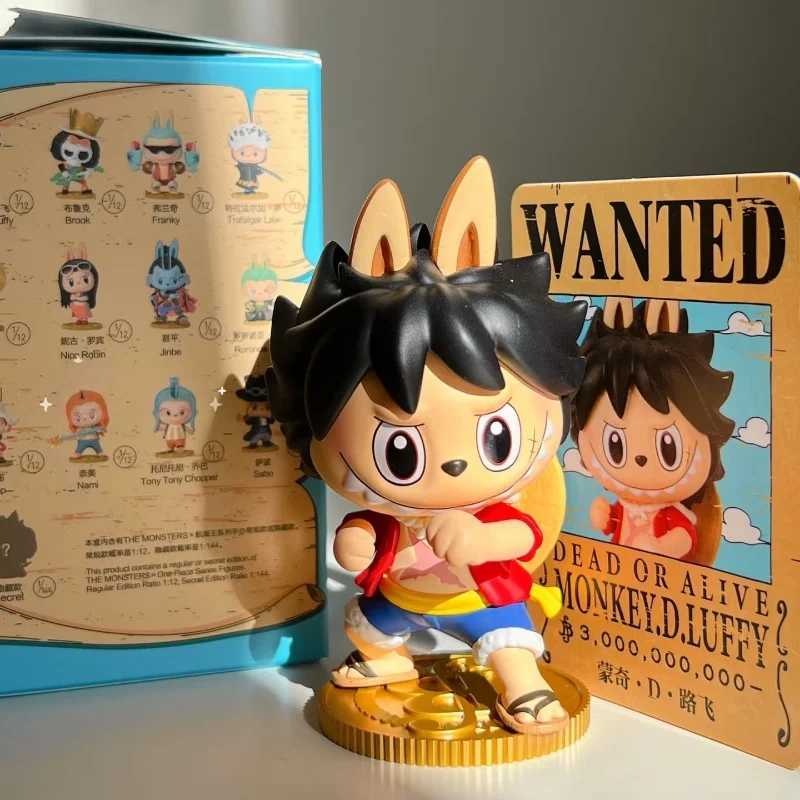 The MonstersOne Piece Handheld Blind Box Labubu Surprise Gift cartoon Exquisite Desktop Model Ornament Mystery Box Toys W250515