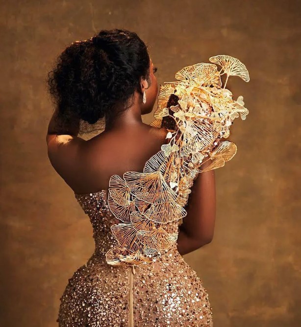 2025 Gold Plus Size Aso Ebi Prom Dresses For Black Women Evening Gowns Sequined Lace Mermaid Sexy Side Split Birthday Party Dress Reception Engagement