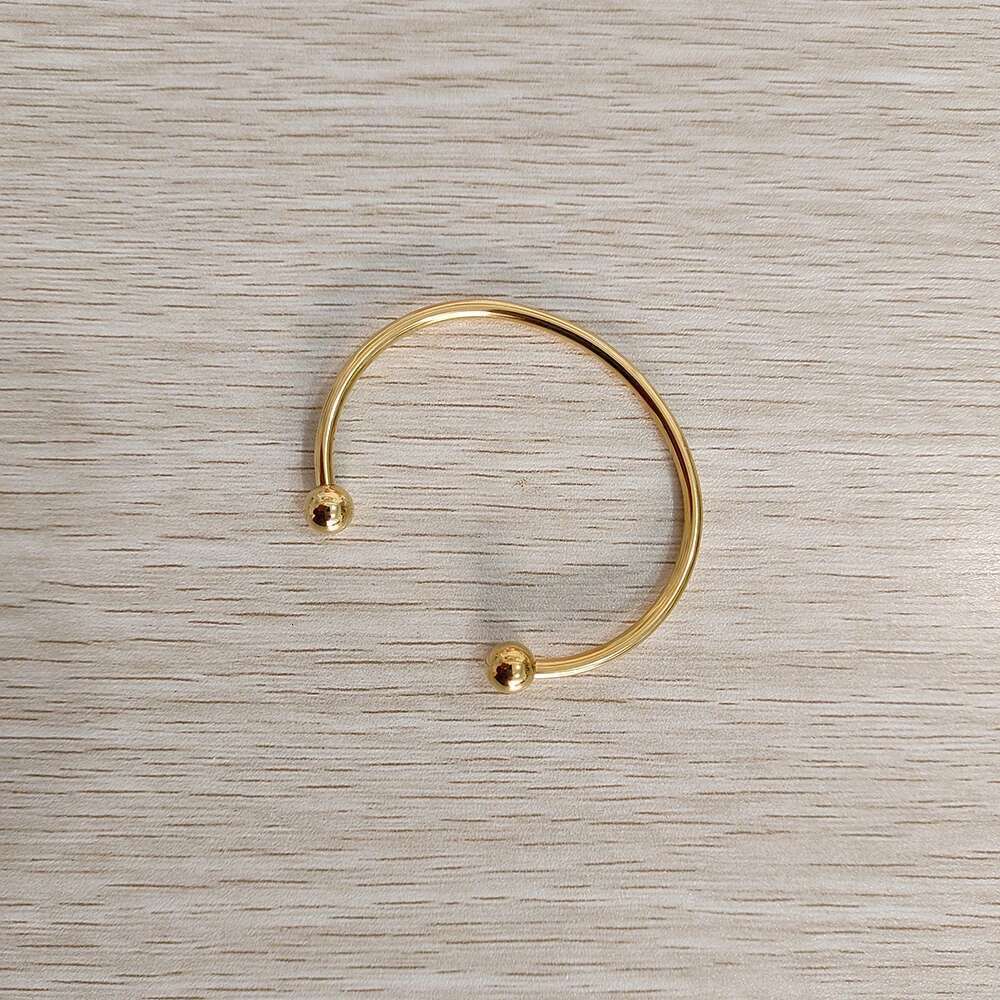 New Fashion Accessories Can Be Freely Diy Open Ball Head Fine Polishing With Thread Waterproof Metal Stainless Steel Bracelet