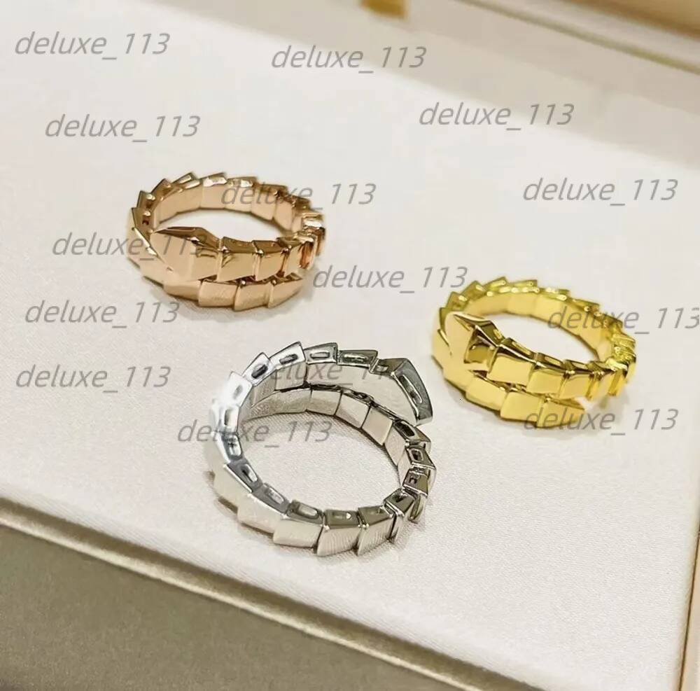 Ring, Jewelry Brand Designer Serpentine Ring, Multiple Styles Mens Womens Unisex Rose Gold Siery Dia Ring Valentines Day Gift
