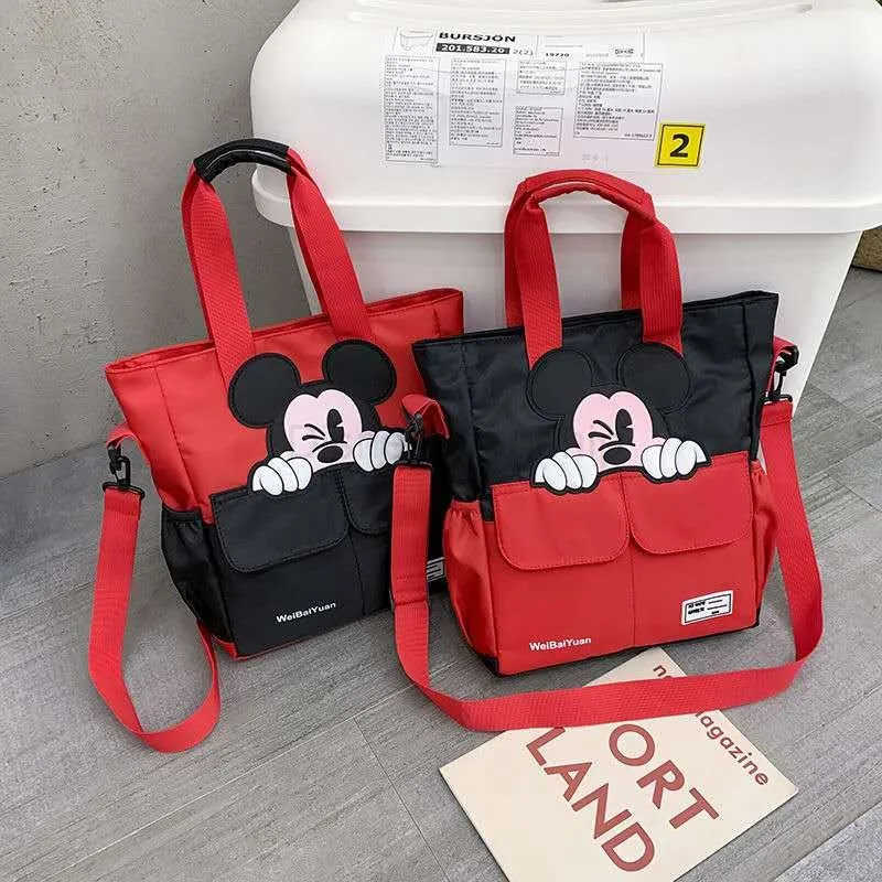 Disney Cartoon Cute Mickey Mouse Tutoring Bag Elementary School Student Portable Angled Large Capacity BackpackXJ250515
