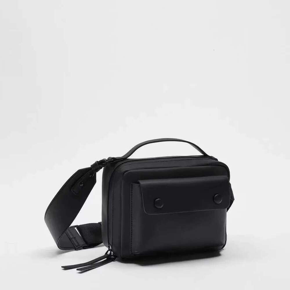 Crossbody Bags For Men Fashion Simple Design Patchwork Handbags And Purses Wide Strap Square Casual Messenger Bag