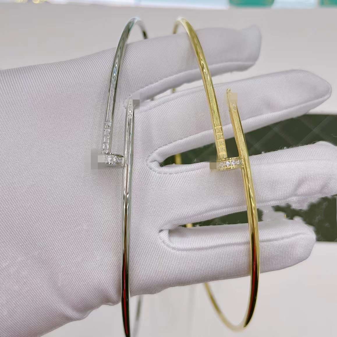 Luxury original designer women girl AAA diamond CA torques choker necklace elegant women girl Love 18K gold silver rose branded engrave pendant party Jewelry 45cm