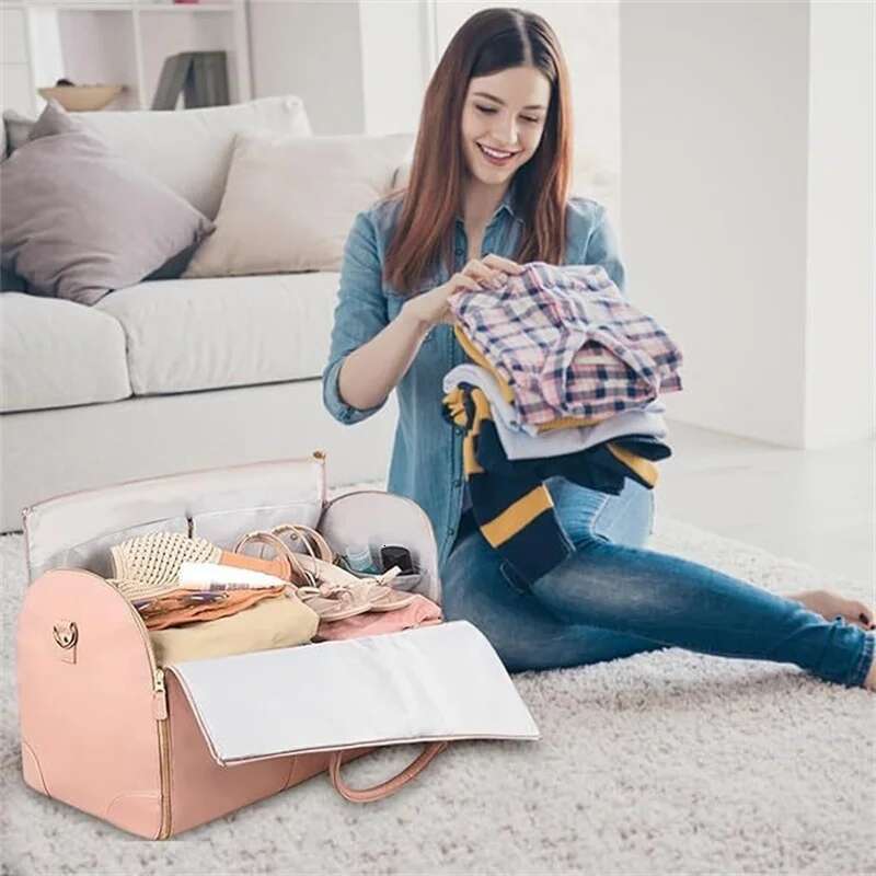 75L Large Capacity PU Foldable Travel Lightweight Traveling Duffel For Women Men Tote Carry On Lage Bag