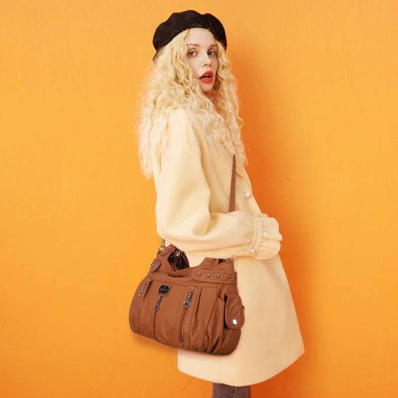 Winter Fashion Shoulder For Women Soft PU Crossbody Handbg Large Capacity Messenger Bag Hobos Big Purse