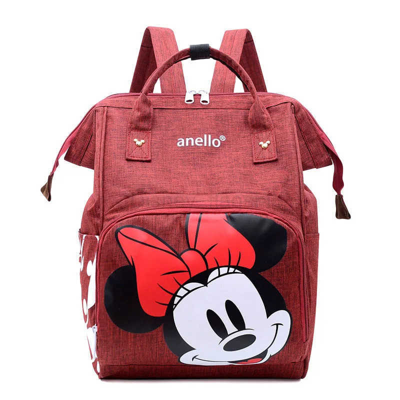 Disney New Disney Diaper Bags Women Backpack Mickey Mouse Travel Nursing Bag Baby Care Large Capacity Mommy Multifunction Shoulder BagXJ250515