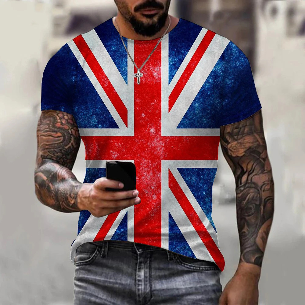 England British Flag 3D Print Tshirt Summer Men Woman T Shirts Fashion Short Sleeve Oversized Harajuku Streetwear Kid Tees Tops 250513 - view 5