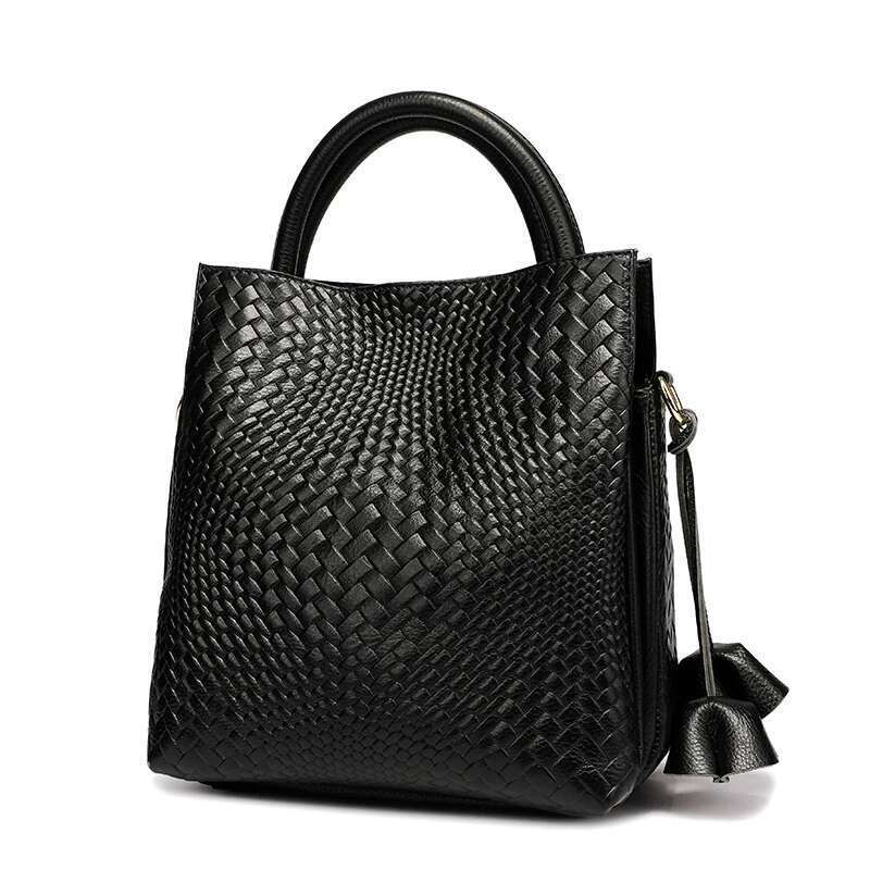 Aidrani New women's handbag, large capacity woven texture bucket bag, multiple colors