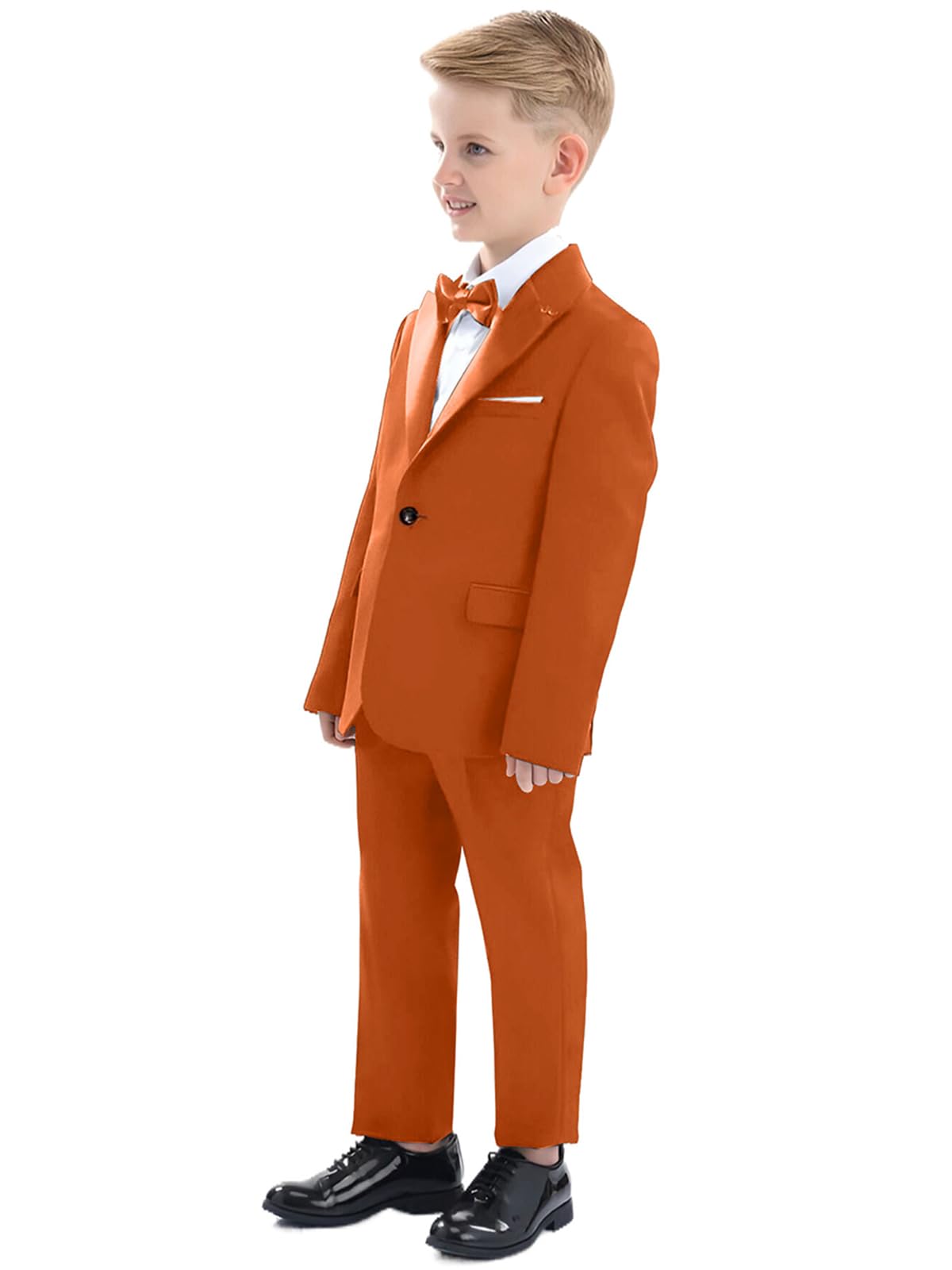 3 Pieces Peak Lapel Blazer Shorts Set Slim Fit Tuxedo Suit Set Outfit from Baby to Teen Summer Beach Wedding