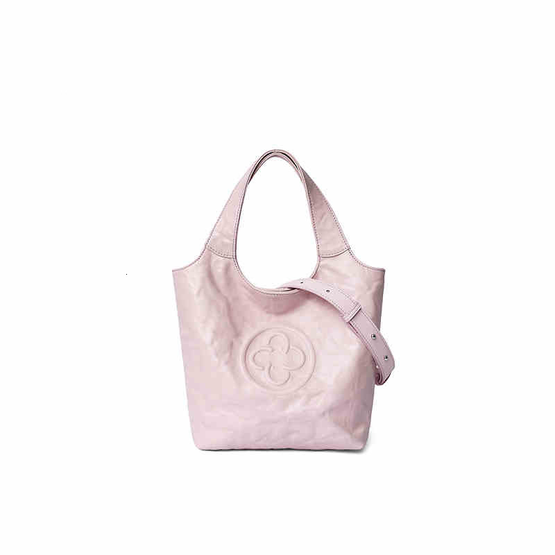 2025S designer summer new item Casile small tote tanned cowhide women pink pleated shoulder handbag crossbody vegetable basket bag