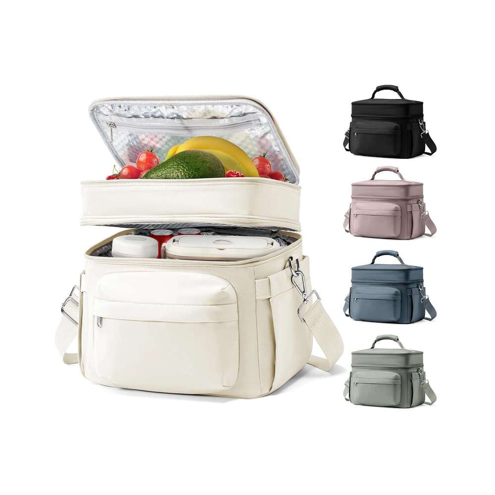 Insulated Women Men,Adult Lunch Box with Adjustable Shoulder Strap,Portable Tote Cooler Bag for Office Work Picnic