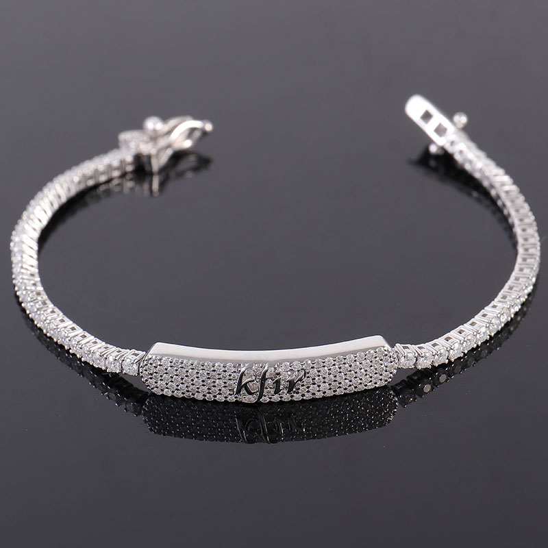New Iced Out Bling 2mm Tennis Chain Bracelets Women Hip Hop Fashion Jewelry Gold Silver Color Moissanite Tennis Bracelet