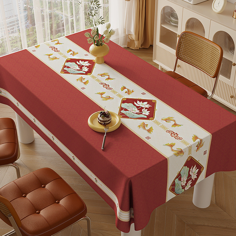 D307 light luxury tablecloth wash-free PVC pastoral American tablecloth 2024 coffee table mat supply chain factory wholesale
