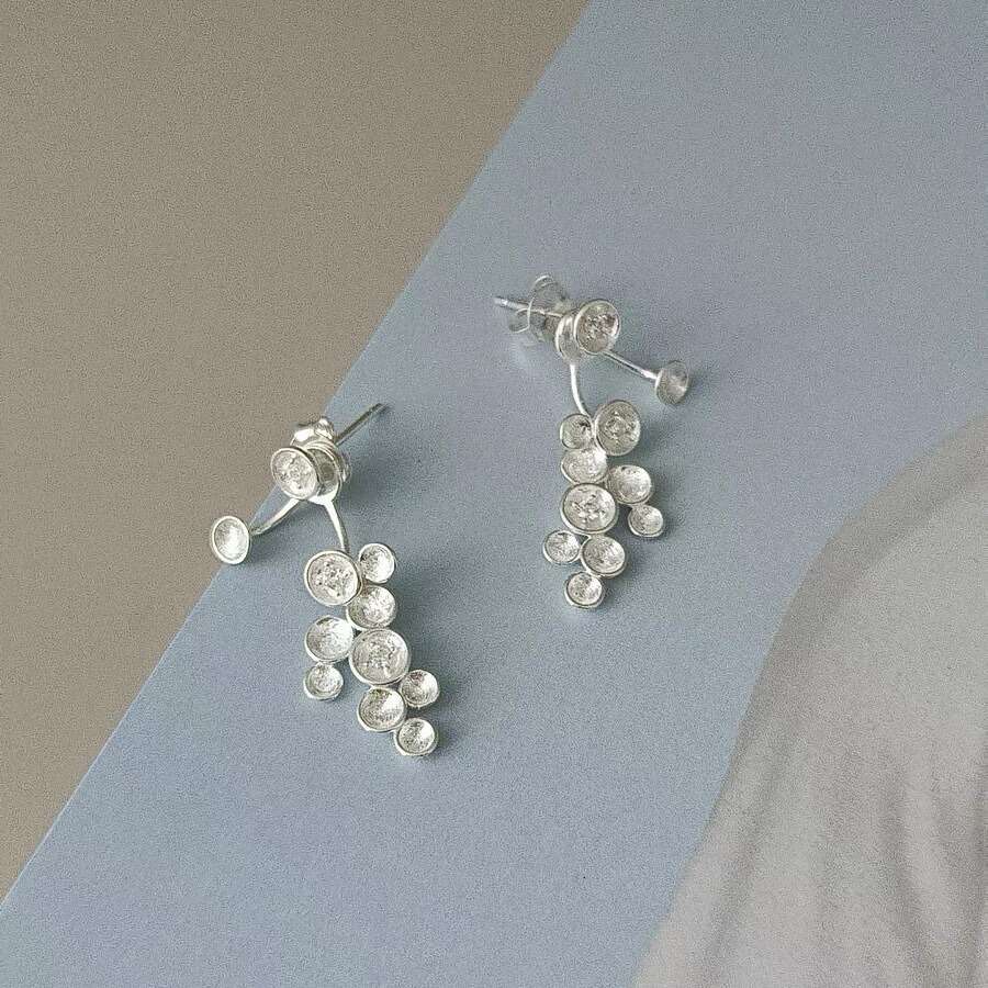 Niche Star studded Dia Light Starry Sky Elegant Premium Earrings Women's Accessories
