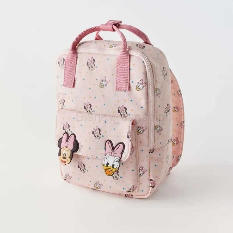 Disney 2025 New Minnie Cartoon Childrens Backpack Mini School Bag Cute Shoulder Bag for Boys and GirlsXJ250515