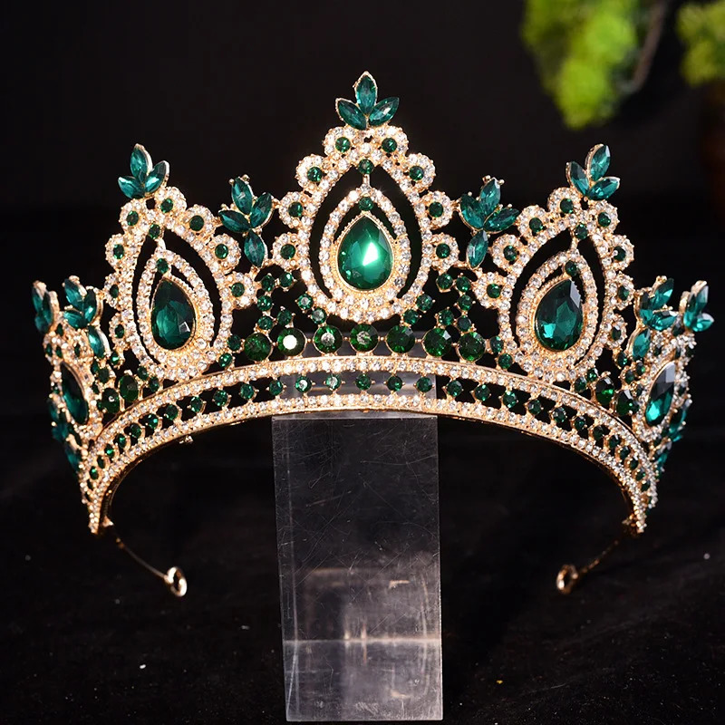 Silver Gold Color Crystal Rhinestone Tiaras And Crowns For Bride Women Princess Diadems Wedding Hair Accessories 250509