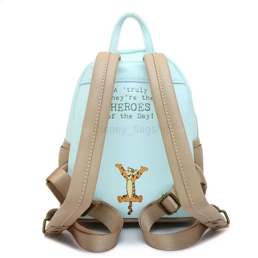 Disney Pooh Friends Leather Backpack Stitch Fashion Backpack High Quality Sally Backpack Lady Birthday Gifts for Girls SchoolbagXJ250515