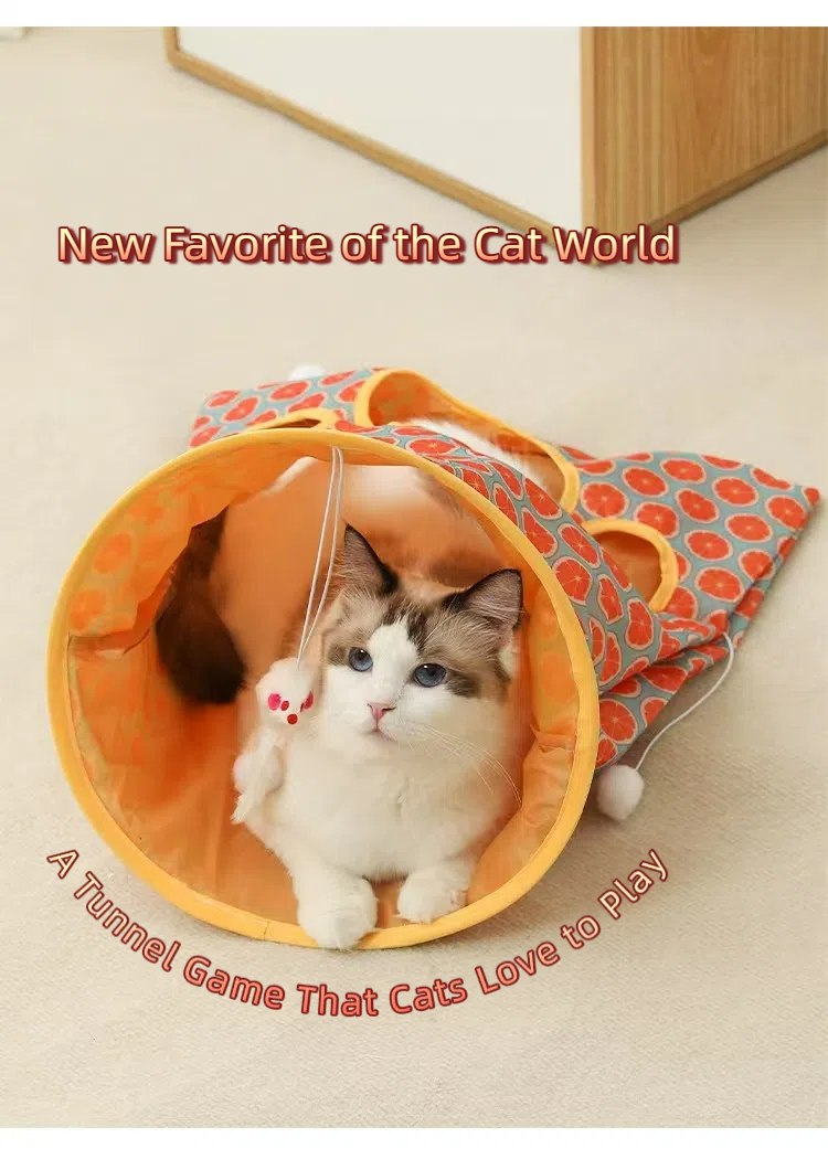 Durable Kitty Tunnels for Cats - Interactive Puzzle Bag with Crunchy Sounds
