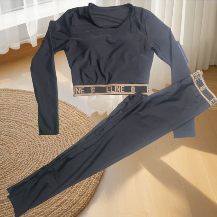 Designer Womens Yoga Outfit Two pieces Long sleeves Jackets+Pants Set Exercise Close-Fitting Fiess Wear Running Elastic Workout Tracuit Y75434