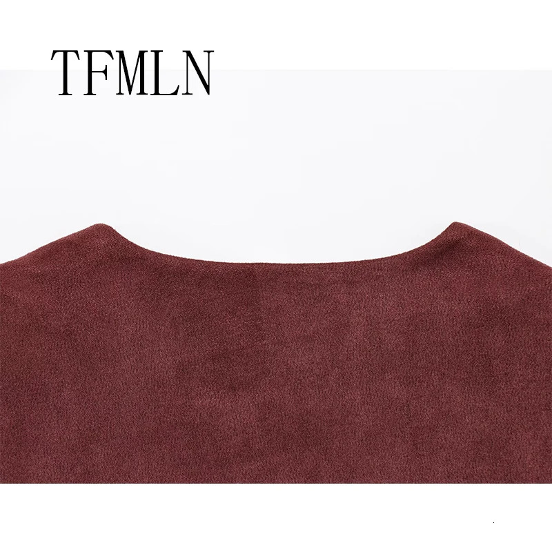 TFMLN Women Fashion y Vest Tops Casual Sleeveless Waistcoat Female Spring Chic High Street Outwear 250515