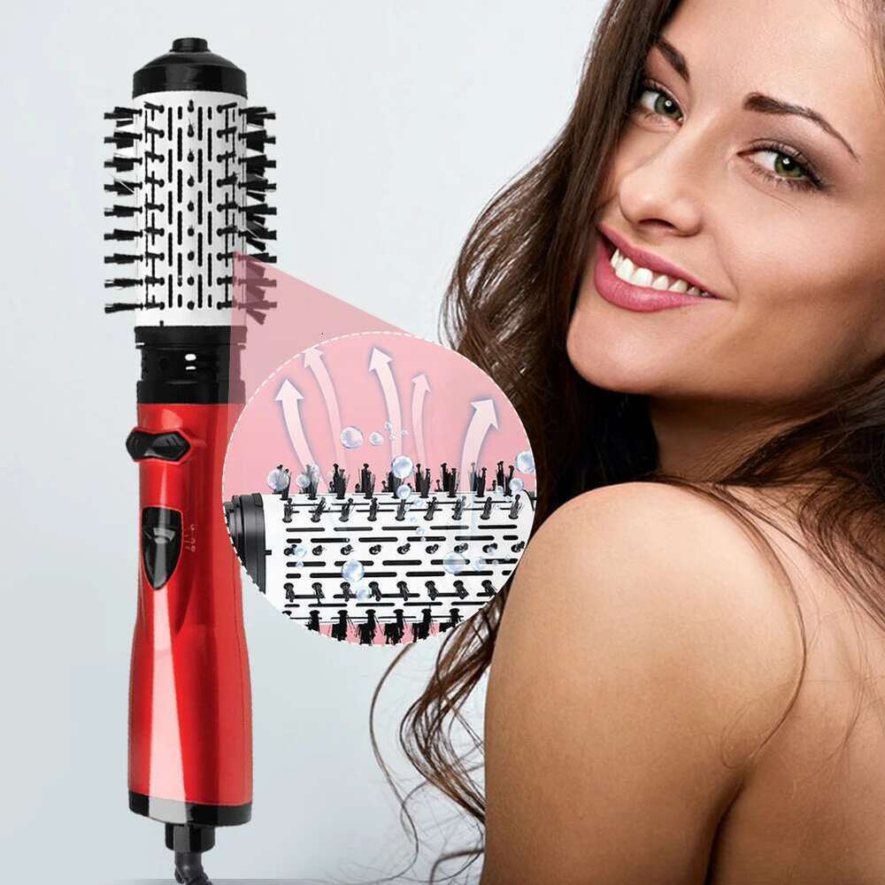 3 in 1 Negative Ion Straight Rotatable Curler Electric Blow Dryer Curling Brush Hair Styling Tool