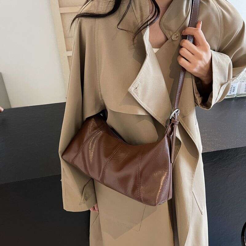 version female new item niche design casual simple high-end feeling armpit style stick bag single shoulder crossbody bag