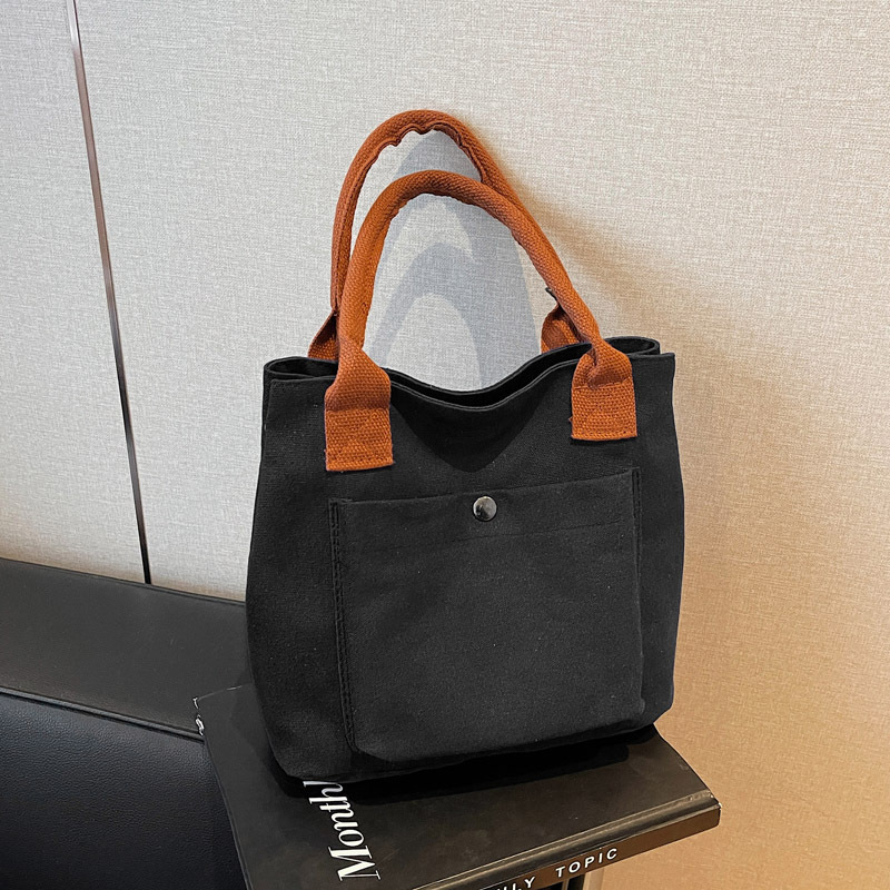Free Delivery Designer Bag 2025 New Canvas Fabric Harajuku Simple And Versatile Casual Solid Color Hand Women's Trend Luxury Bag