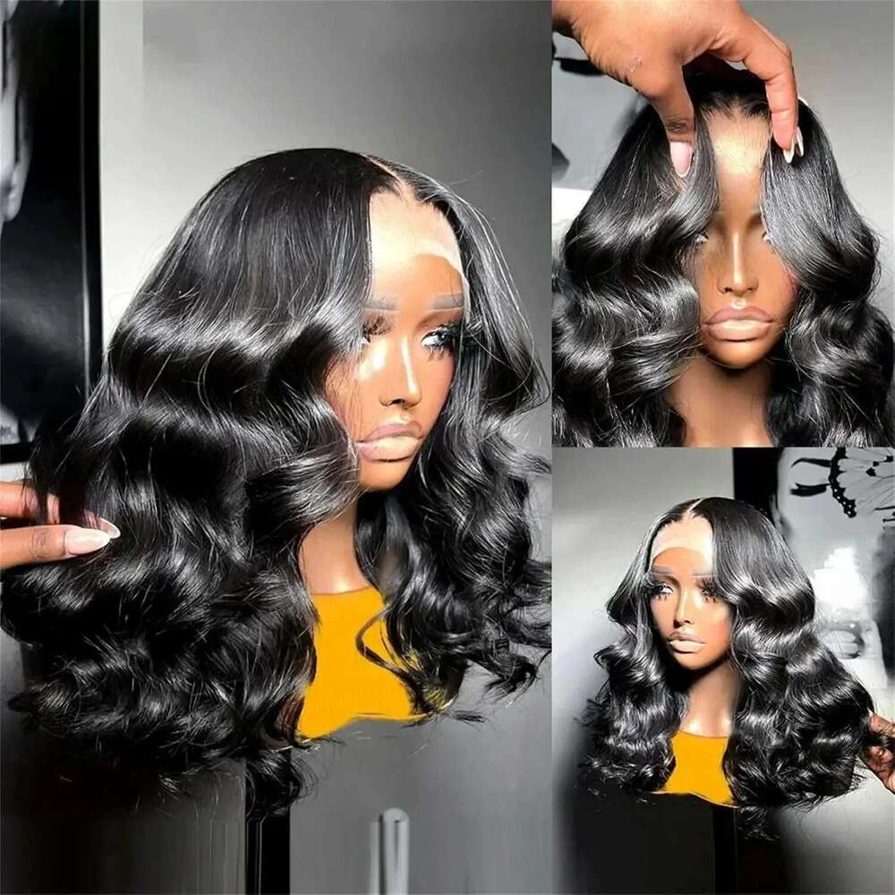250 Density Body Wave Short Bob Human Hair Wigs Hd 13X4 13X6 Frontal Glueless Pre Plucked 5X5 Lace Closure Wig For Women