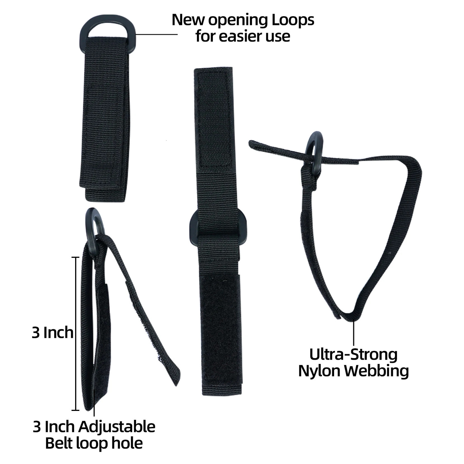 Tactical Suspenders for Duty Belt Harness Law Enforcement with Adjustable Strap and 4 Tool Belt Loops 250515