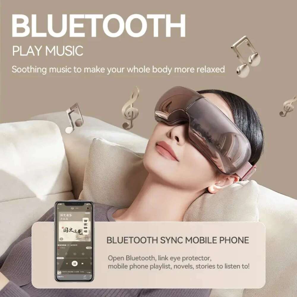 Skin-Friendly POKUJ Multifunctional Massager with Thermal Bandana and Capsule Massage for Ultimate Home Eye Care - Visualize