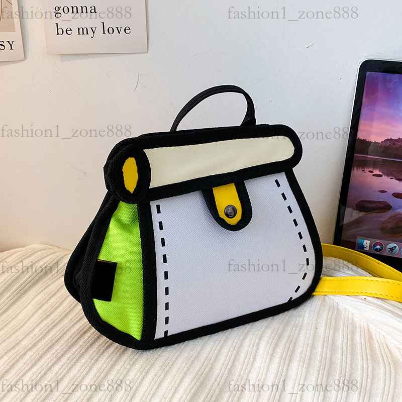 Super Cute Designer Bag Fashion 2D Cartoon Tote Bag High Quality Canvas Handbag Luxury Mini Shoulder Bags Outdoor Beach Party Holiday Gift Summer Godd
