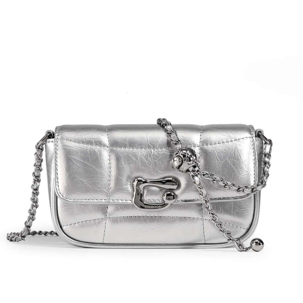 ITAMOOD Sier Chain for Women Christmas Gift Fashion Original Designer Brand Cowhide One Shoulder Crossbody Bag