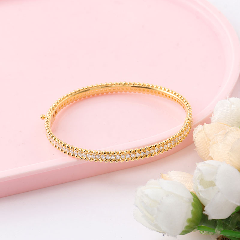 Provence Jewelry New Design Jewelry Diamond Bracelets Sterling 925 Silver with yellow gold plated 5mm 7inch Moissanite diamond Tennis Chain Bangle Bra