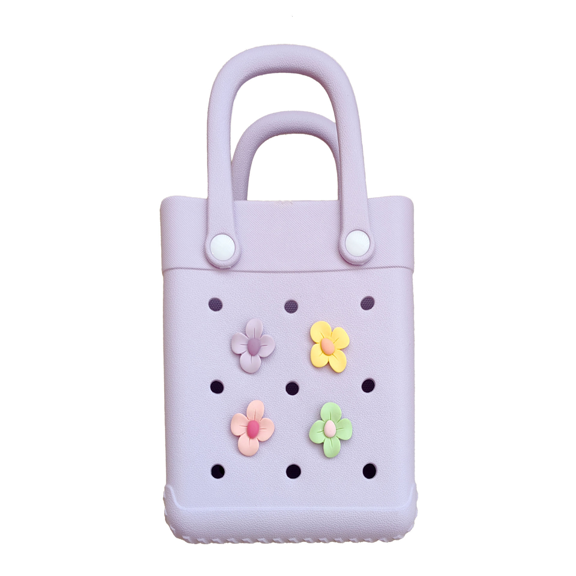 DIY New Cartoon Hole Fashion 2024 Waterproof Beach Jelly Handbag EVA Mini Bag