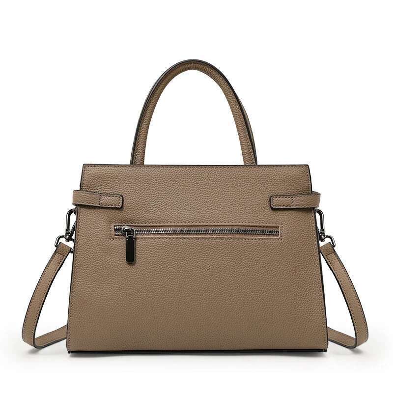 2025 New Model -Inspired Elegant Leather-Toned High-Class Top-Grain Cowhide Handbag