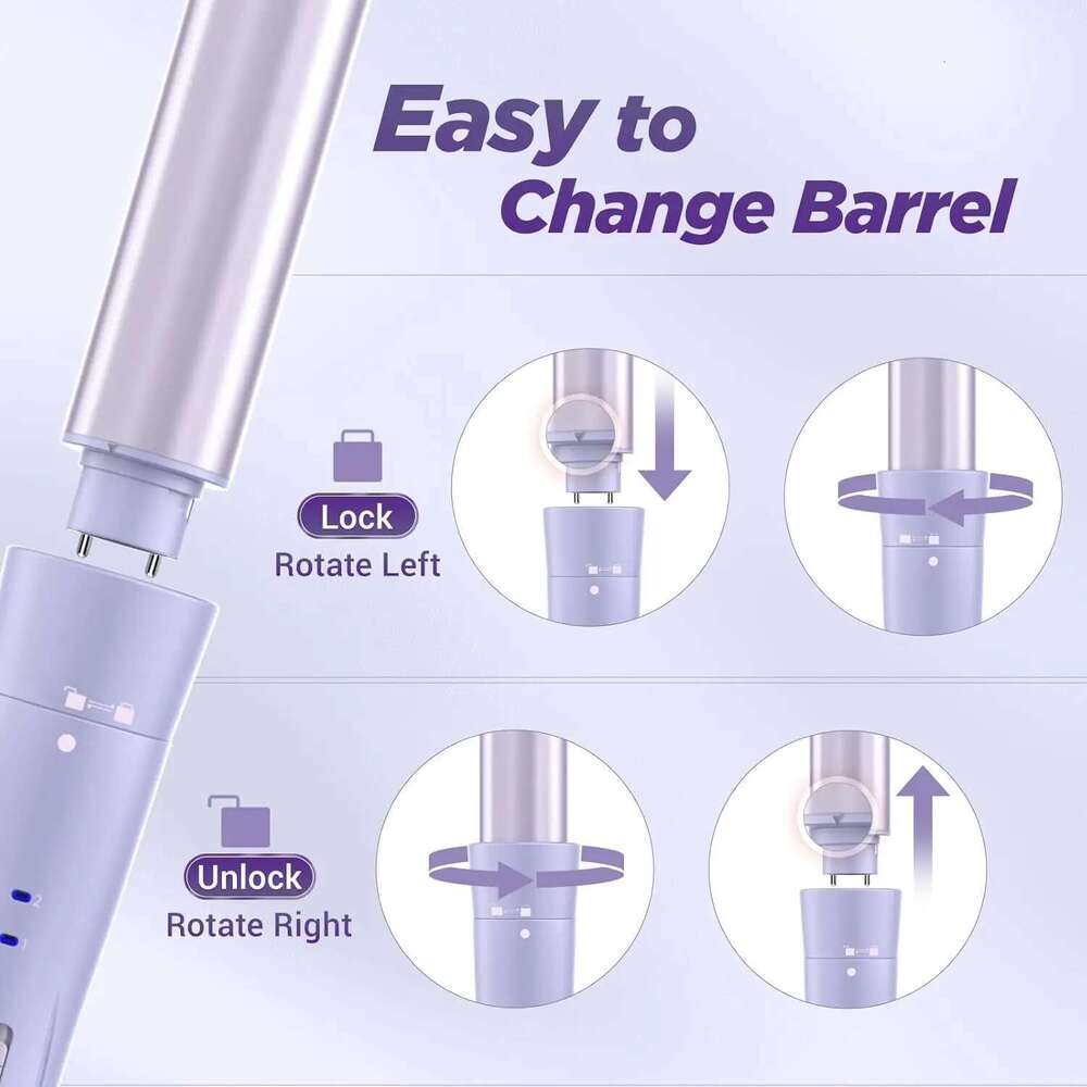 BESTOPE PRO 5 in 1 Iron-Curling Wand Set with Straightener, Barrels Hair Crimper Iron, 3 Ceramic Curling Iro
