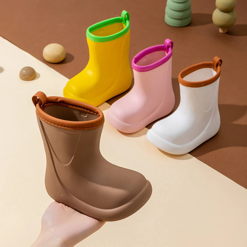 EVA Waterproof Rain Shoes Kids Infant Rain Boots Non-slip Baby Sneaker Cartoon Boy Girl Toddler Waterproof Children Shoes Summer 250515
