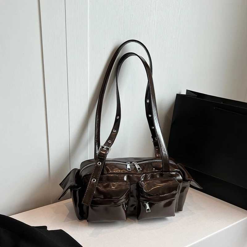 Korean Brand Wens Bowling Bag Trend Underarm Shoder Bag 2025 New Fi Mti-pocket Design Handbag Brand Wens Handbag Z250516