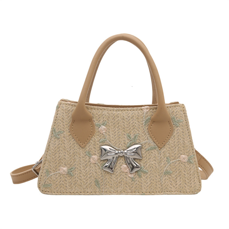Grass Woven New Free Delivery Designer Bag Fashionable Handbag For Women 2025 New Trend Ins Single Shoulder Crossbody Bag Stylish Butterfly Bow Luxury