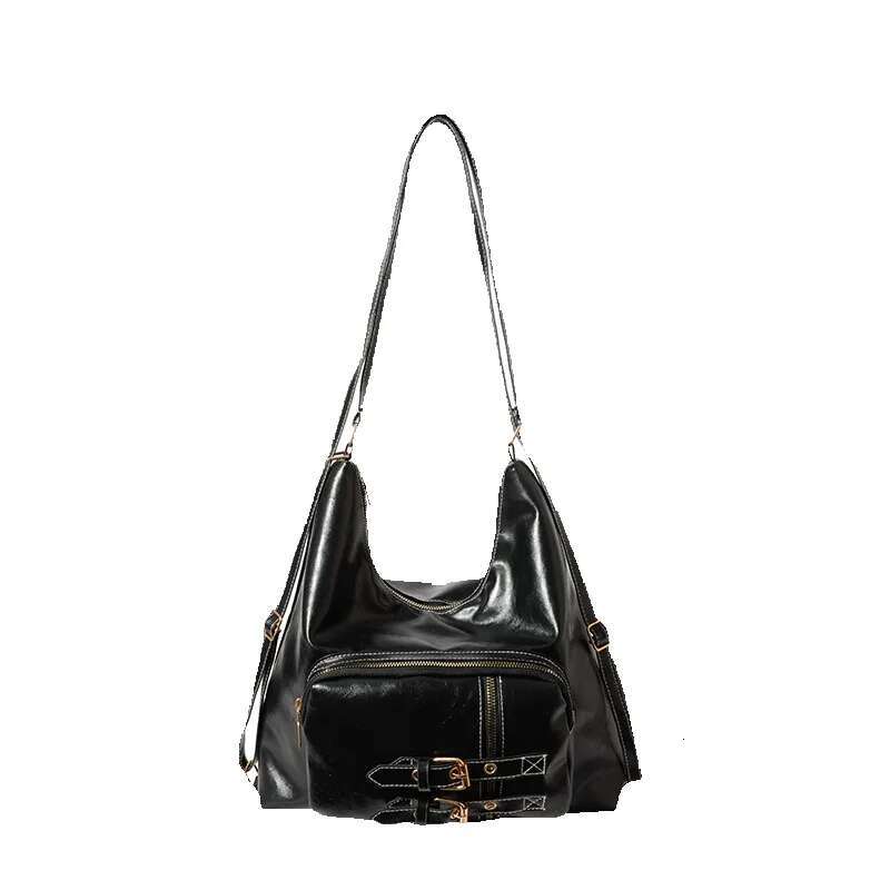Top brand new free delivery designer bag women's new bag high-end feeling university style student shoulder bag with needle decoration buckle mot