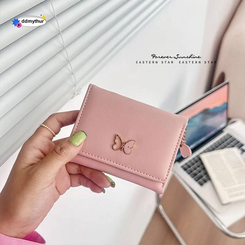 Hot Sale New Cartoon Short Three Fold Multi Card Cute Mini Coin Wallet Ladies' coin purse ddmythur