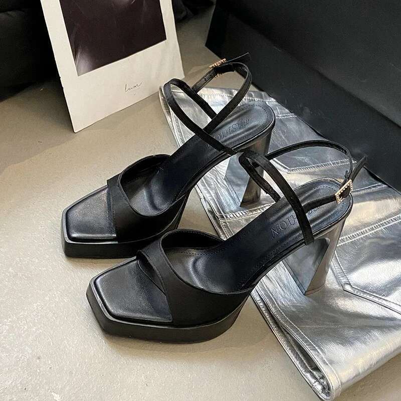 Women's Summer Sexy High Heel Sandals Open Toe Party Dress Shoes Ladies Singbacks Trendy Footwear