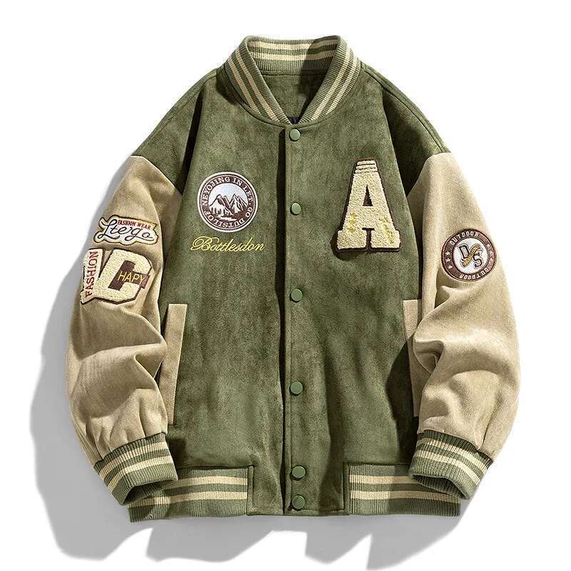 New Baseball Men Fashion Embroidered Jackets Coats High Street Outwear Man Bomber Jacket Hip Hop Clothing Top Designer