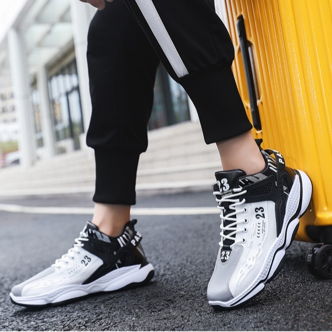 Basketball 2025 New Dad Trendy Men's Korean Edition Fashionable College Student Sports Running Shoes