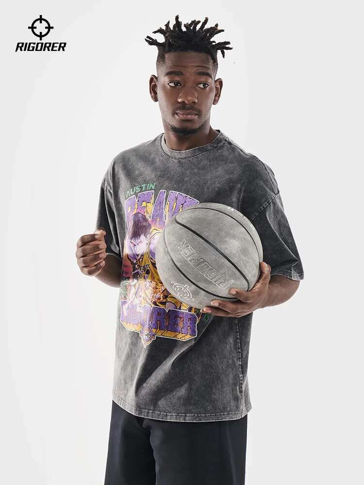 RIGORER 2024 New Sports T-Shirt Men Basketball Shirt Running Printed Breathable Round Neck Short Sleeve Z124210432