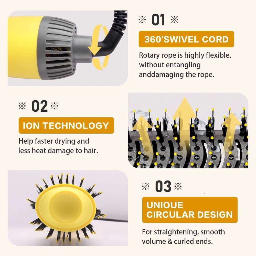 Hot air comb negative ion hairstyle comb, dual-purpose multifunctional hair dryer, for female friends, Mother's Day gift