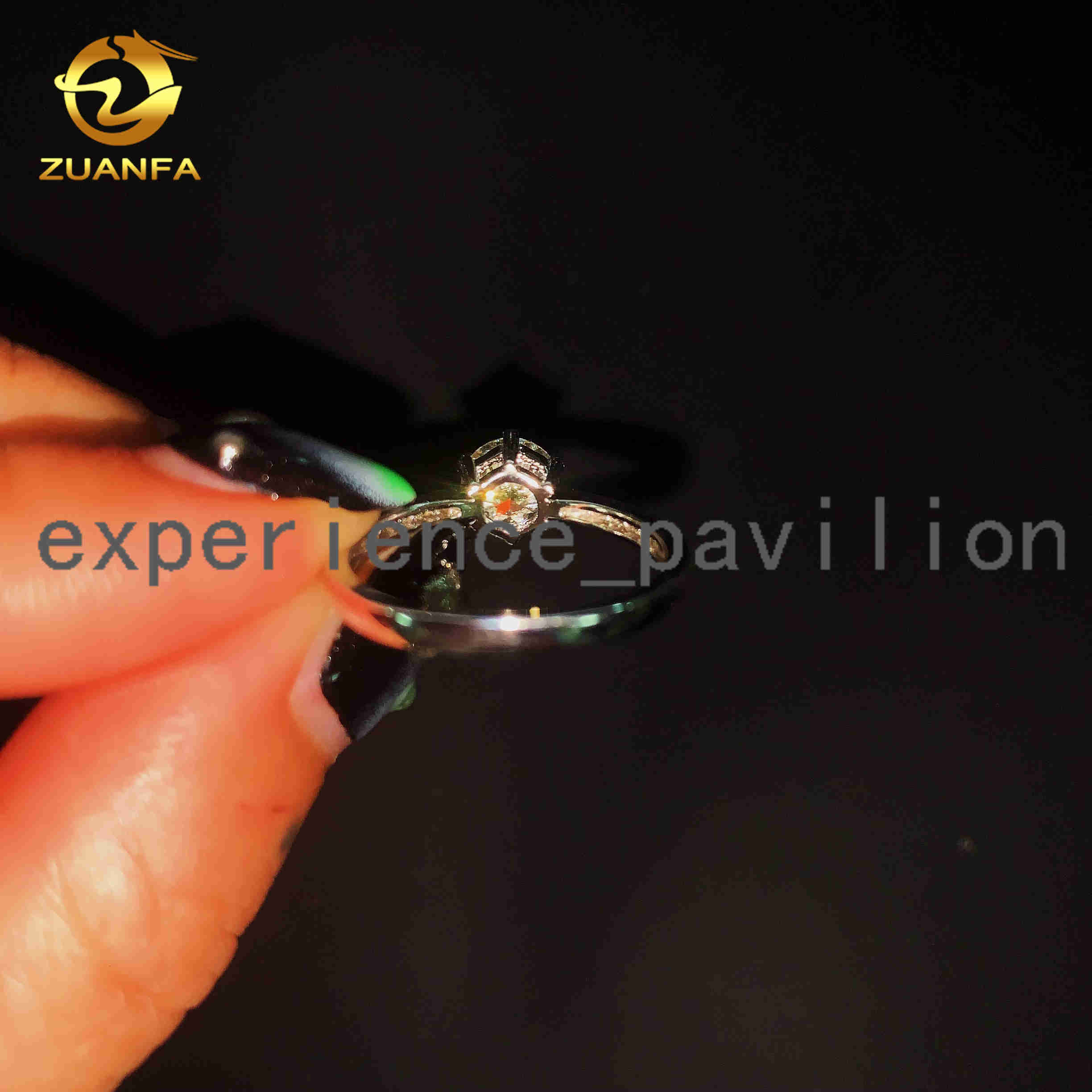 Classic Design Round Briiliant Cut Engagement Ring GRA Certification Pass Diamond Tester Custom Moissanite Ring
